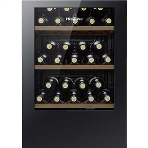 Hisense, capacity: up to 30 bottles, black - Wine cooler RW12D4NWG0