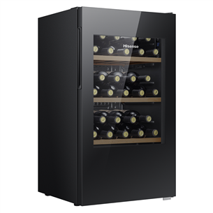 Hisense, capacity: up to 30 bottles, black - Wine cooler