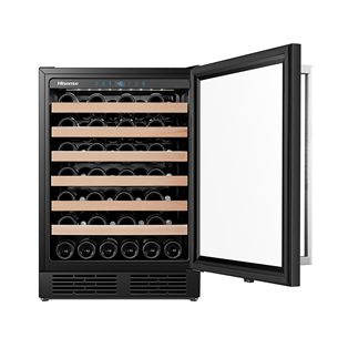 Hisense, capacity: up to 54 bottles, black - Wine cooler