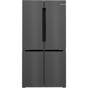 Bosch Series 6, No Frost, 605 L, 183 cm, black stainless steel - SBS-Refrigerator KFN96AXEA