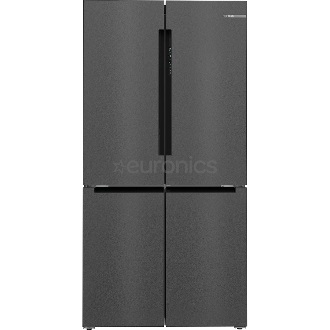 Bosch Seeria 4, No Frost, 605 L, 183 cm, must roostevaba teras - SBS-Külmik