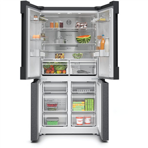 Bosch Seeria 4, No Frost, 605 L, 183 cm, must roostevaba teras - SBS-Külmik