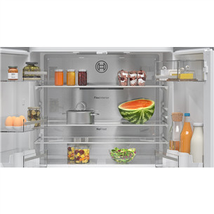 Bosch Seeria 4, No Frost, 605 L, 183 cm, must roostevaba teras - SBS-Külmik
