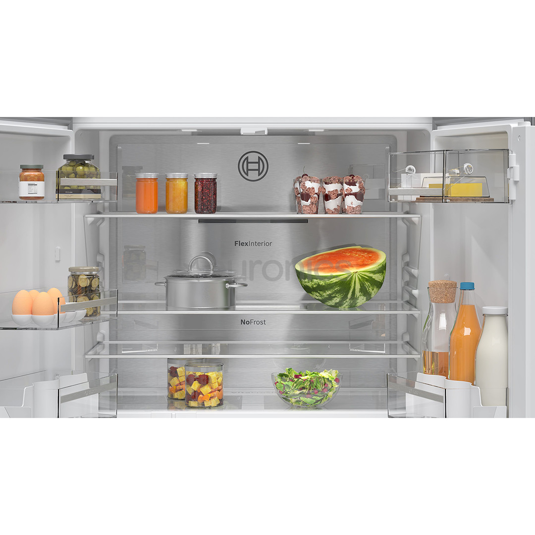 Bosch Seeria 4, No Frost, 605 L, 183 cm, must roostevaba teras - SBS-Külmik