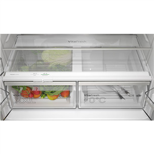 Bosch Seeria 4, No Frost, 605 L, 183 cm, must roostevaba teras - SBS-Külmik