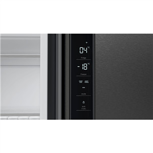 Bosch Seeria 4, No Frost, 605 L, 183 cm, must roostevaba teras - SBS-Külmik