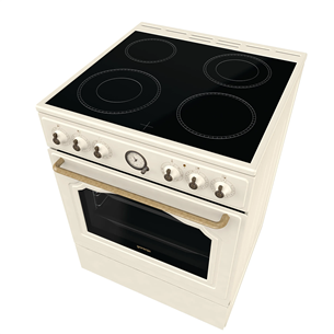 Gorenje, 11 functions, 71 L, width 60 cm, beige - Ceramic cooker
