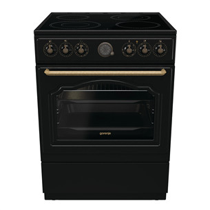 Gorenje, 11 functions, 71 L, width 60 cm, black - Ceramic cooker GECS6B70CLB