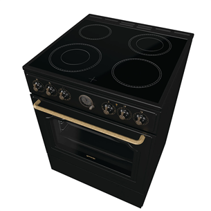 Gorenje, 11 functions, 71 L, width 60 cm, black - Ceramic cooker