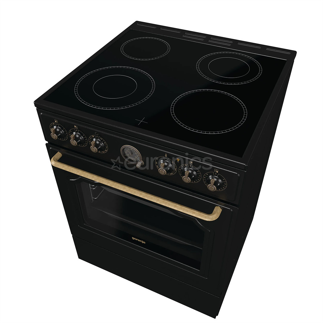 Gorenje, 11 funktsiooni, 71 L, laius 60 cm, must - Keraamiline pliit