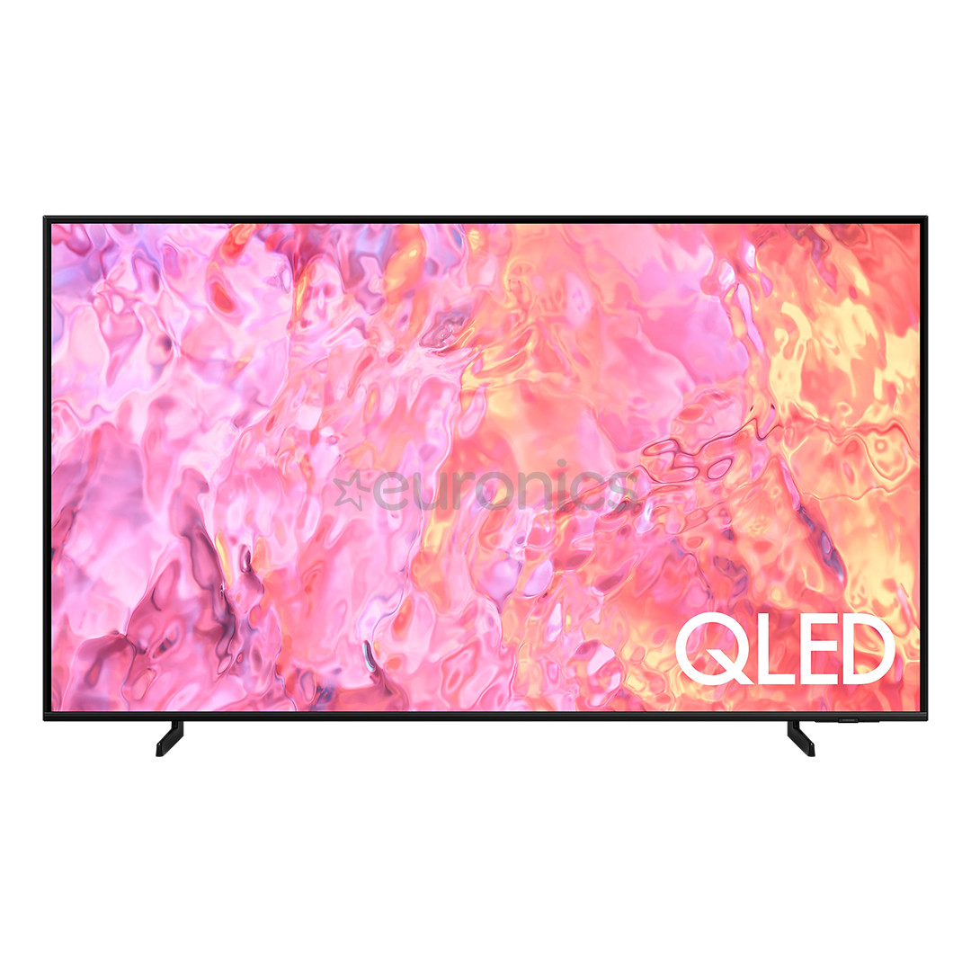 Samsung Q60C, 75", Ultra HD, QLED, feet stand, black - TV