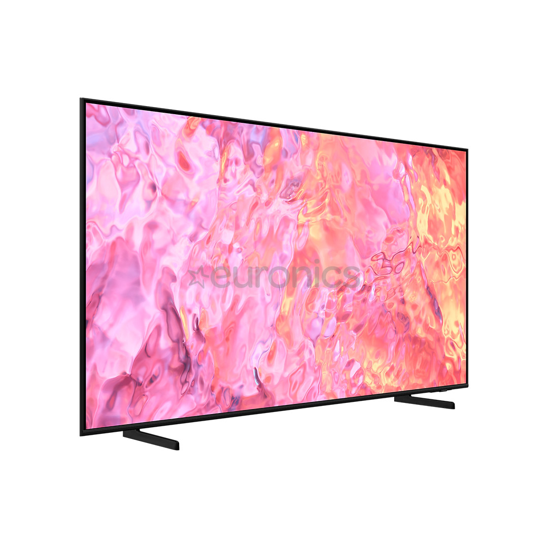 Samsung Q60C, 75", Ultra HD, QLED, feet stand, black - TV