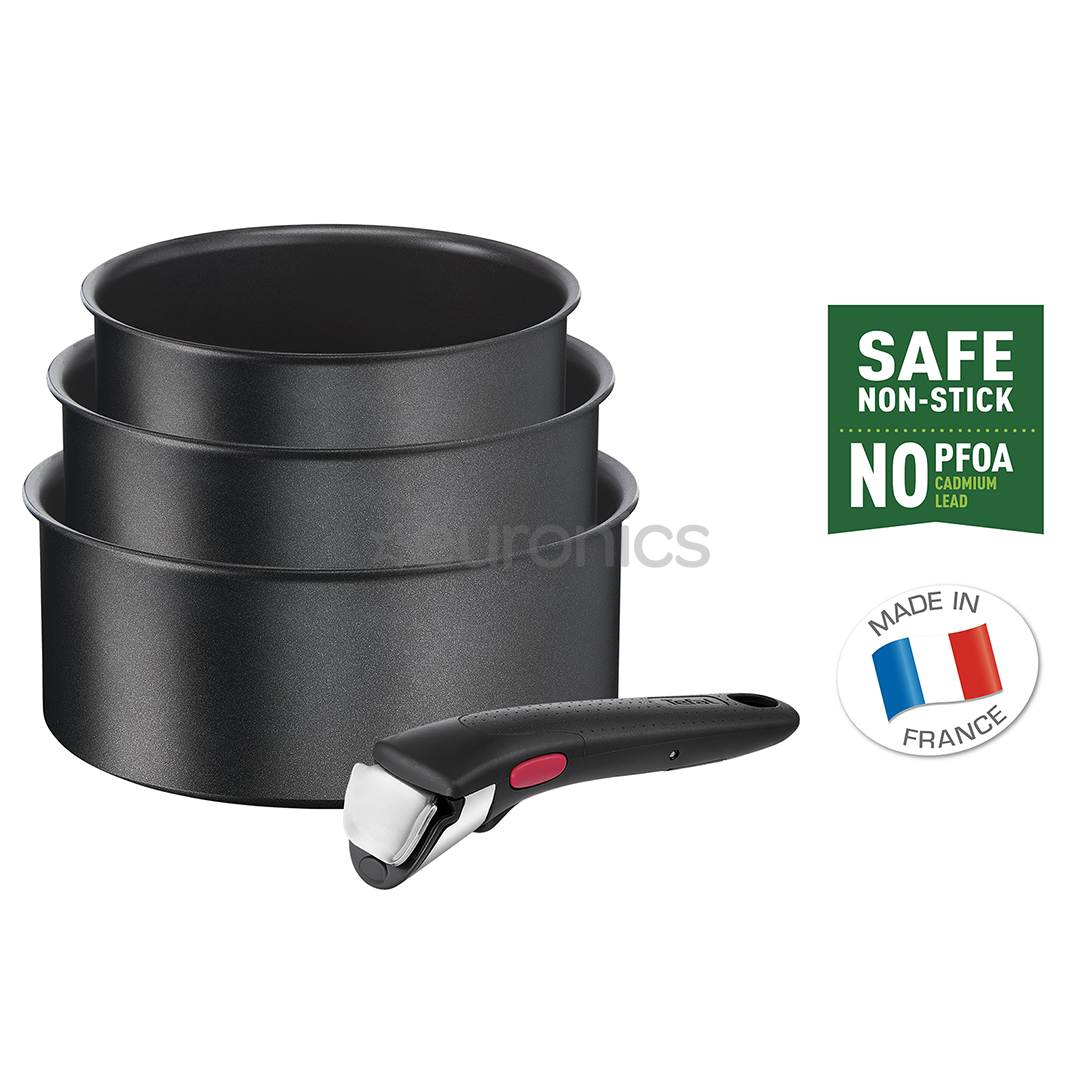 Tefal Ingenio Daily Chef, 4-piece Set Sauce pans removable handle,  L7629002 Euronics