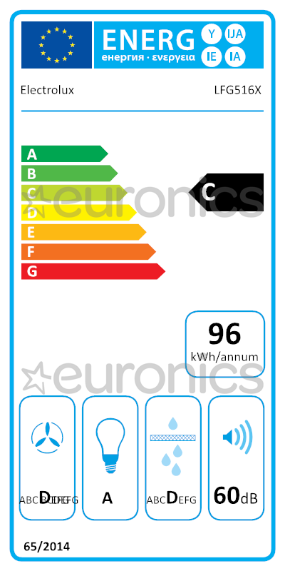 Electrolux, 450 m³/h, width 54 cm, inox - Built-in Cooker Hood, LFG516X