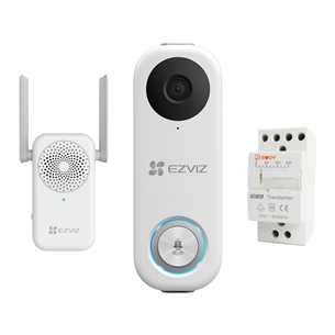 EZVIZ DB1C Kit, белый - Комплект с беспроводным дверным видеозвонком CS-DB1C-KIT