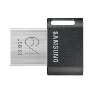 Samsung FIT Plus, USB 3.1, 64 GB, must - Mälupulk