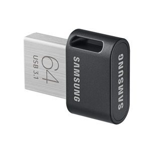 Samsung FIT Plus, USB 3.1, 64 GB, must - Mälupulk