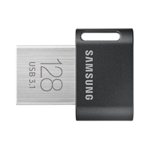 Samsung FIT Plus, USB 3.1, 128 GB, must - Mälupulk