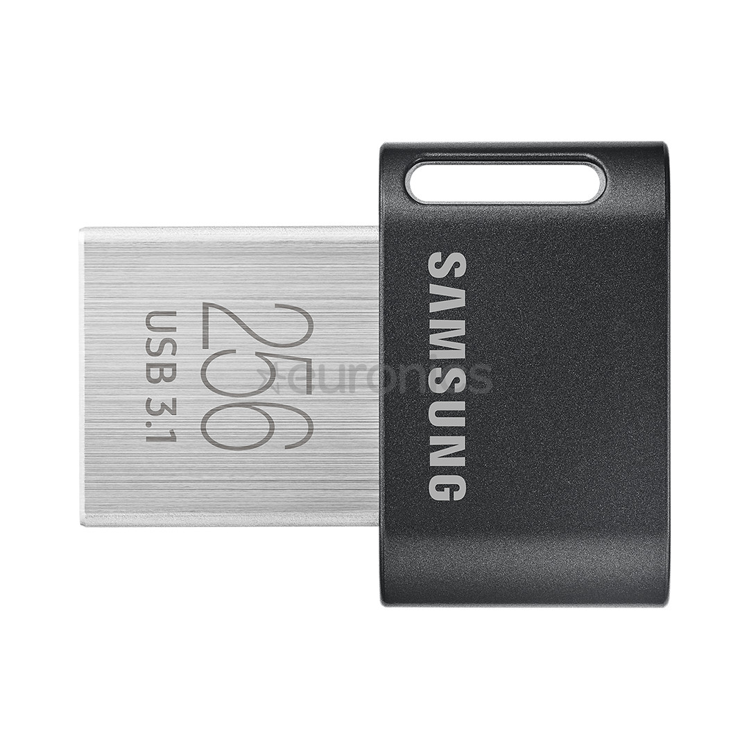 Samsung FIT Plus, USB 3.1, 256 GB, must - Mälupulk