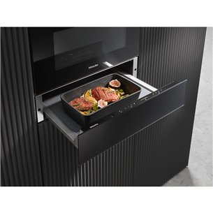 Miele, black - Built-in warming drawer
