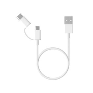 Xiaomi Mi 2-in-1, USB-A -> Micro USB / USB-C, 0,3 m, white - Cable