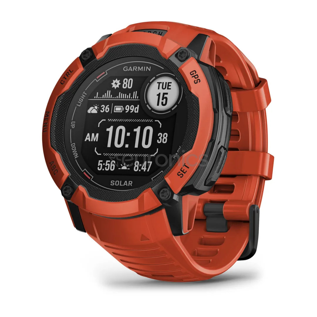Garmin Instinct 2X Solar, красный - Спортивные часы