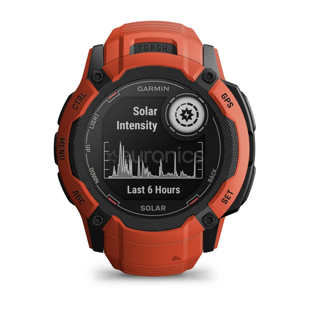 Garmin Instinct 2X Solar, красный - Спортивные часы