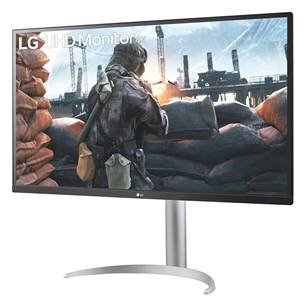 LG UltraWide 32UP55NP, 32", Ultra HD, LED VA, USB-C, white - Monitor