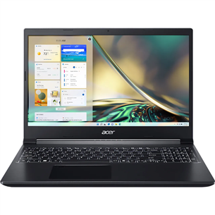 Acer Aspire 7, 15,6'', FHD, 144 Гц, Ryzen 5, 16 ГБ, 512 ГБ, RTX 3050, SWE, черный - Ноутбук