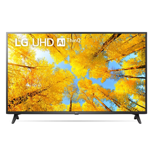 LG UQ7500, 50'', Ultra HD, LED LCD, feet stand, black - TV