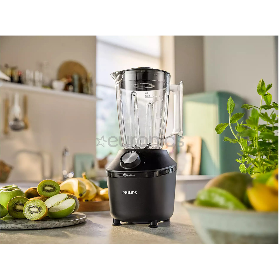 Philips 3000 Series, 600 Вт, 1,25 л, черный - Блендер