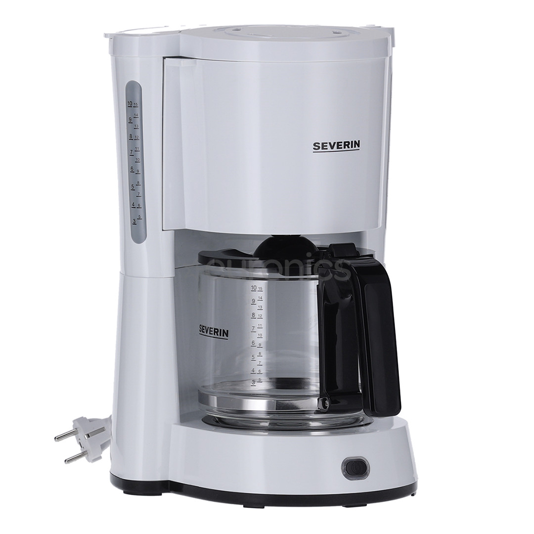 Severin, 1000 W, 10 tassi, valge - Filterkohvimasin