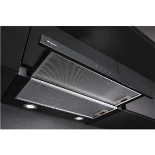 Hisense, laius 60 cm, 450 m³/h, must - Integreeritav õhupuhasti