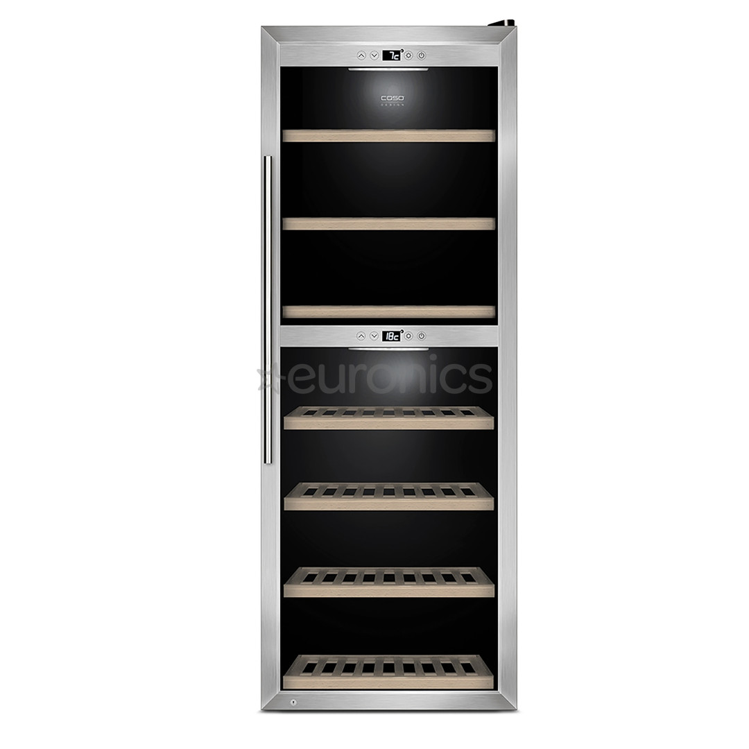 Caso WineComfort 1260 Smart, 126 бутылок, высота 160 см, нерж. сталь - Винный шкаф