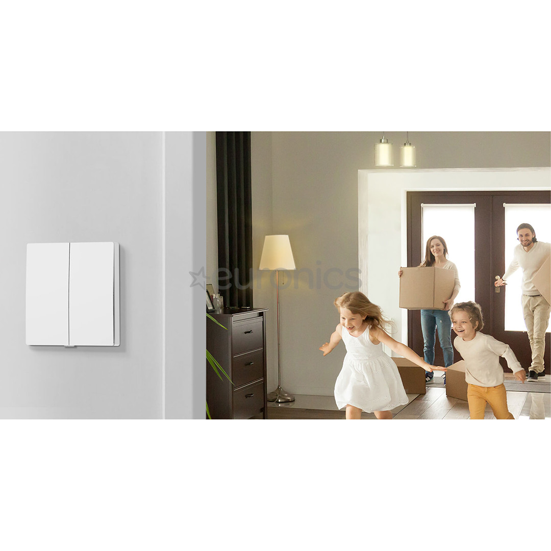 TP-Link Tapo S220, 2-kanaliga, 1-suunaline, valge - Nutikas valguslüliti