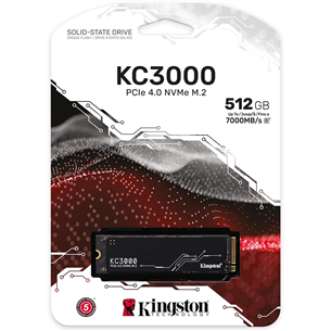 Kingston KC3000, M.2 2280, PCIe 4 x 4 NVMe, 512 GB - SSD