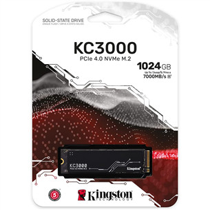 Kingston KC3000, M.2 2280, PCIe 4 x 4 NVMe, 1024 ГБ - SSD