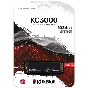 Kingston KC3000, M.2 2280, PCIe 4 x 4 NVMe, 1024 ГБ - SSD