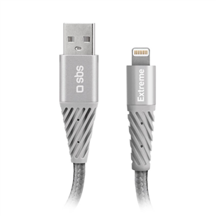 SBS Extreme Charging Cable, USB-A - Lightning, 1,5 м, серый - Кабель TECABLEUNRELIGK