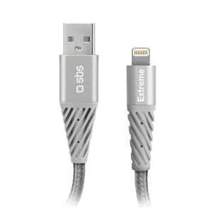 SBS Extreme Charging Cable, USB-A - Lightning, 1,5 m, gray - Cable