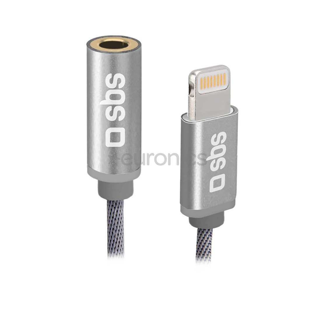 SBS, Lightning - 3,5 mm pesa, hõbedane - Adapter
