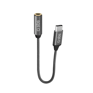 SBS, USB-C - 3,5 mm pesa, tumehall - Adapter TEADAPTJACKTYCK
