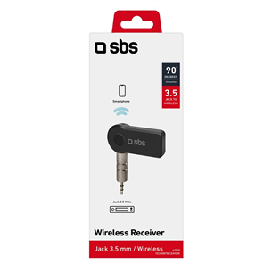 SBS Wireless receiver, 3,5 мм, Bluetooth, черный - Беспроводной ресивер