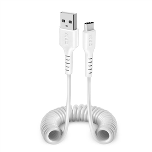 SBS Charging Data Cable, USB-A - USB-C, valge - Kaabel TECABLETYPCS1W
