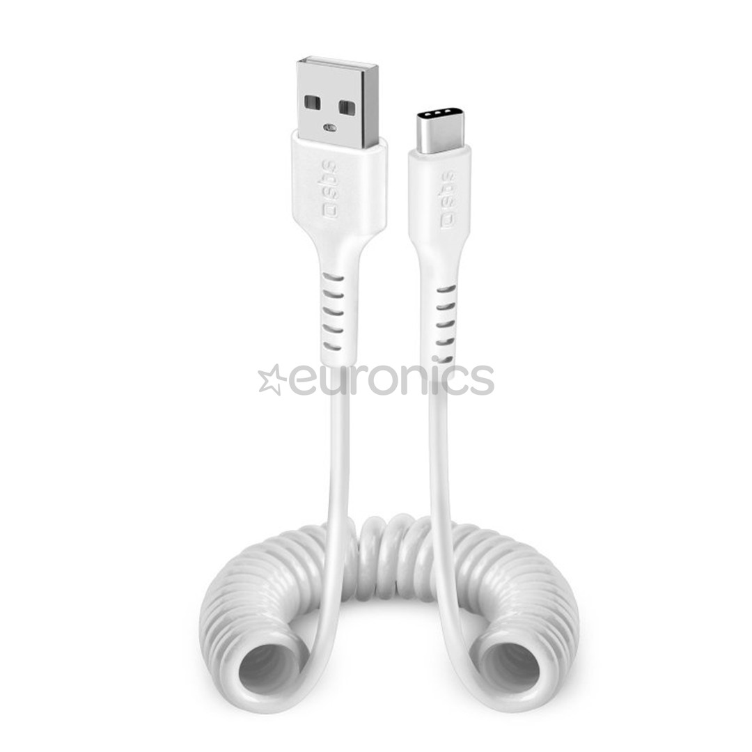 SBS Charging Data Cable, USB-A - USB-C, white - Cable