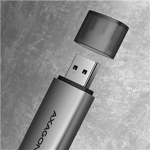 AXAGON CRE-SAC SuperSpeed USB-C / USB-A Card Reader, tumehall - Mälukaardilugeja