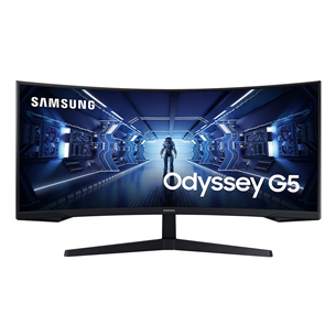 Samsung Odyssey G5, curved, 34'', Ultra WQHD, LED VA, 165 Hz, black - Monitor LC34G55TWWPXEN