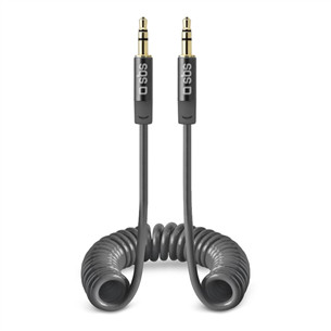 SBS, 3.5mm - 3.5mm, spiraal, tumehall - Kaabel TECABLE35SPIRDG