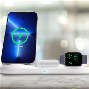 SBS Qi Wireless 3-in-1, white - Wireless charger