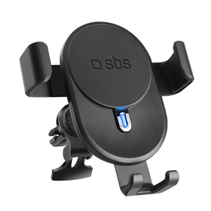 SBS, 10 Вт, черный - Автомобильный держатель для телефона / беспроводное зарядное устройство TESUPWIR10CLIPSTG